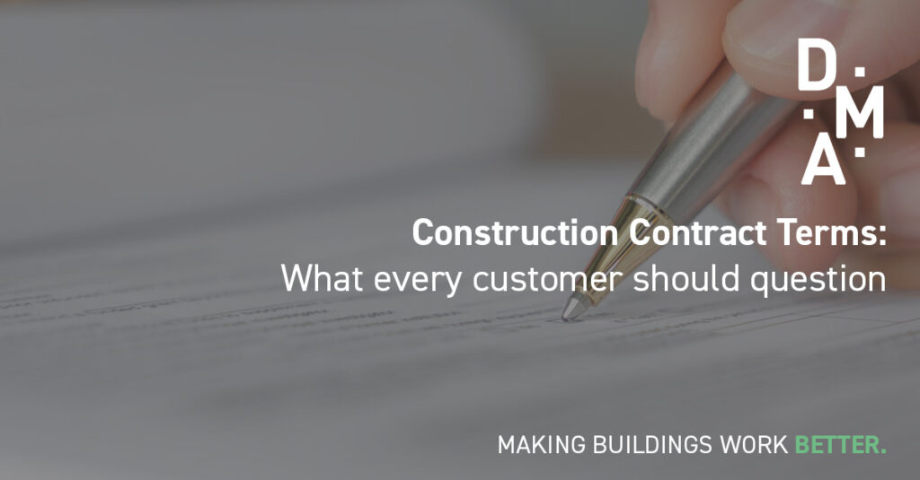 DMA Group Construction Contract Terms To Question